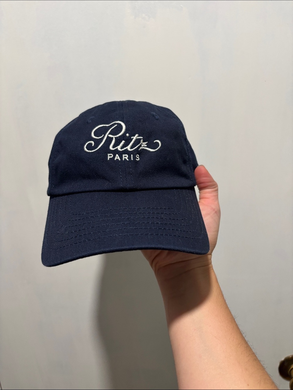 FRAME x RITZ PARIS navy cotton baseball hat limited edition